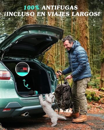 Складана пляшка для води для собак Lesotc, 1000 мл, блакитний колір (для прогулянок, подорожей, кемпінгу)