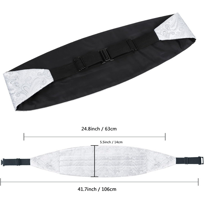 Комплект краватка-хустинка Alizeal Paisley сріблястий, чоловічий, однорозмірний