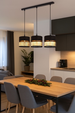 Настільна нічна лампа з ажурним золотистим абажуром, патрон E27, LED