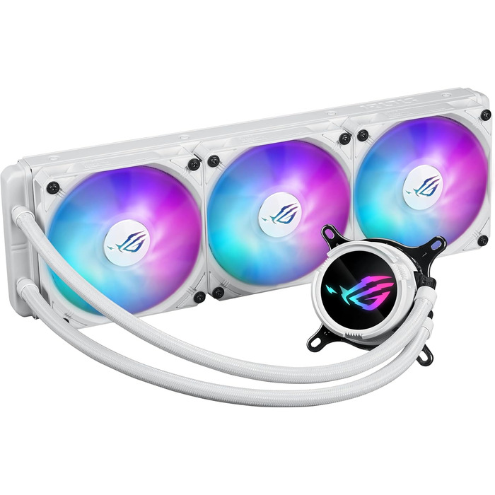 Система рідинного охолодження процесора ASUS ROG STRIX LC III 360 ARGB White, 3 вентилятори, біла