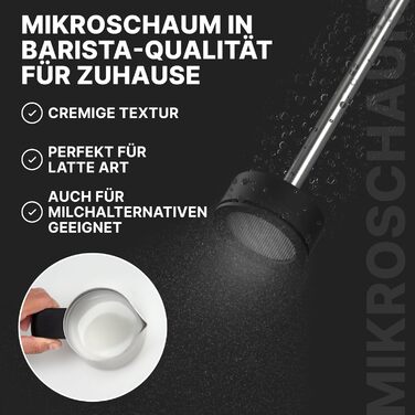 Мікропінний Молочний Пінник Subminimal NanoFoamer V2 | Для Капучино, Латте та Гарячого Шоколаду | Бездротовий