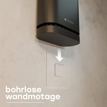 Силіконова щітка для унітазу SAVEGA з кришкою – плоска та гнучка – щітка для унітазу з кріпленням на стіну без свердління – антибактеріальна щітка для унітазу (білий) (чорний)