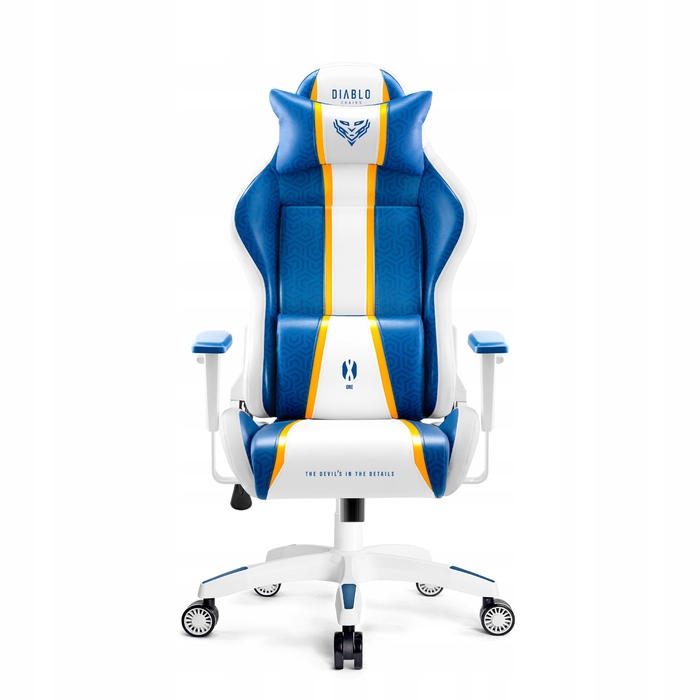 Ігрове крісло Diablo Chairs X-One 2.0, екошкіра, біле