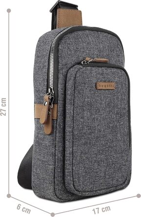 Сумка Bugatti Luce Crossbody Grey (сіра) - через плече