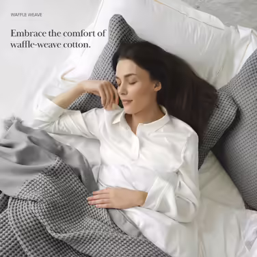 100% Cotton Pillowcases, Waffle Weave, 2-Pack, ultra-soft, cozy, and breathable, for Standard and King-size pillows, luxurious bed and pillowcases, durable and stylish, made in
