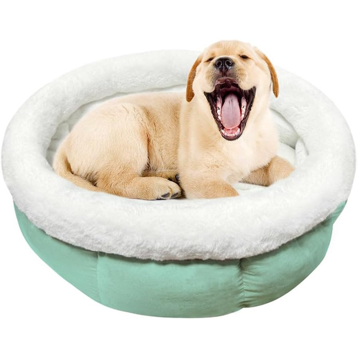 М'яке ліжко-лежанка для собак та котів, 50x50x20 см, зелене