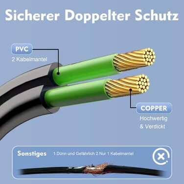 LED гірлянда Yuusei 60м з 100+4 лампочки (тепле світло), IP45, для дому та саду