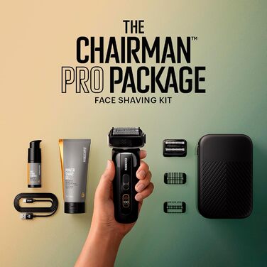 MANSCAPED The Chairman PRO: Електричний фольгований тример для чоловіків з насадками та гелями для гоління