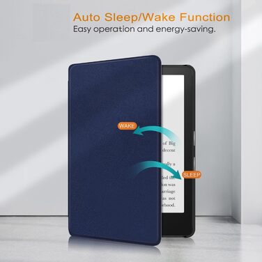 Чохол Flyorigin для Kindle Voyage (2014) з PU шкіри, Smart Sleep/Wake, Navy blue