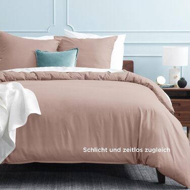 Комплект постільної білизни BEDSURE 135x200 2шт: ковдра 135x200 см, наволочка 80x80 см, Adobe Rose, мікрофібра, поліестер, з блискавкою, ÖKO-TEX