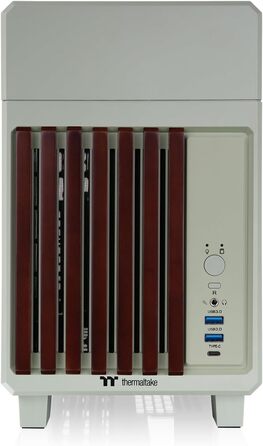 Корпус Thermaltake Mini-ITX TR100 Wood, 18.4л, 280мм AIO, Зелений Матча