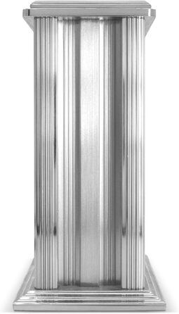 Acctim Hamilton Table Clock, Metal Glass Aluminum, Silver, 13.7 x 15.5 x 6.8