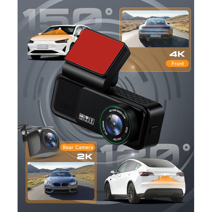 Автомобільний відеореєстратор 360° 4-канальний FHD 1080P (передній, задній, лівий, правий), 3