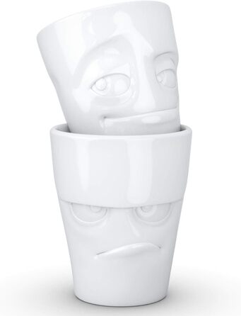Fiftyeight TV Mug Set, 2-Piece Set, Mischievous/Grumpy, Porcelain, White, 350 ml, T012701