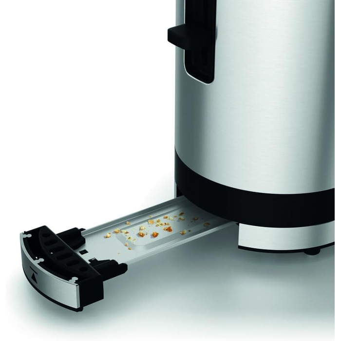WMF Kitchenminis Long Slot Toaster with Roll Attachment, 2 Slices, XXL, Bagel Function, 7 Browning Levels, 900W, Toaster Stainless Steel Matte