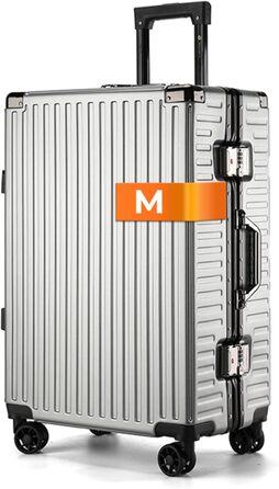 Алюмінієвий валіза It'Go M з жорсткою конструкцією, 4 колеса, ручна поклажа, срібний колір