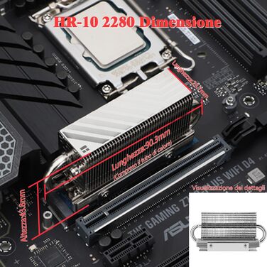 Радіатор охолодження SSD TR HR10 2280 з тепловими трубами та вентилятором PWM для ПК