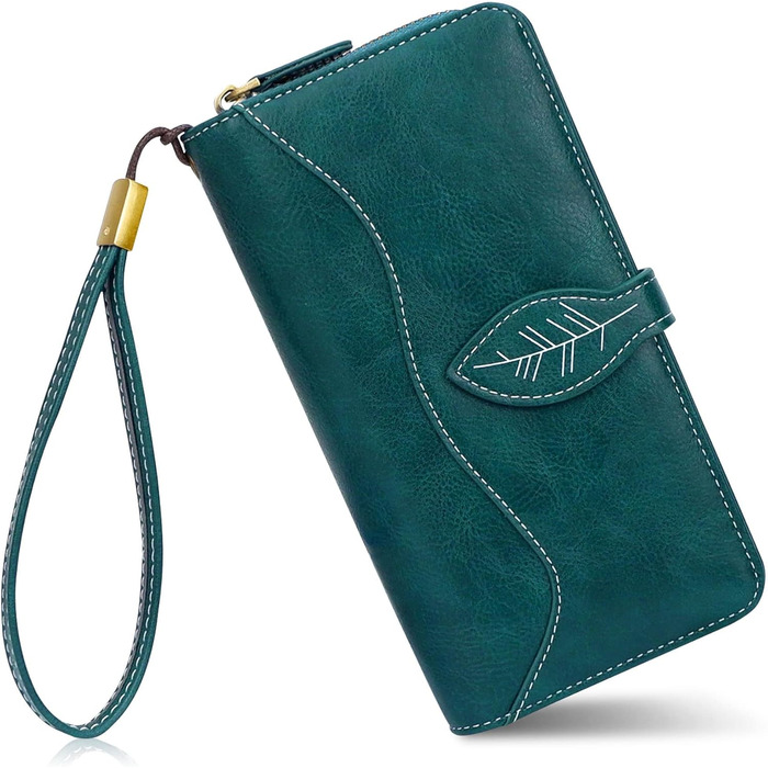 Conisy Wallet for Women, Large, Leather Wallet for Women with RFID Protection, Long Clutch Wallet for Women with Phone Pocket