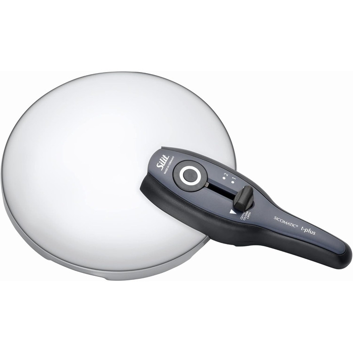 Скороварка Silit Sicomatic t-Plus 2,5 л, силарганова, для індукції, 18 см, 3 режими, чорна, з одноручним регулятором