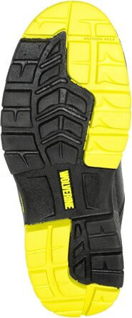 Черевики робочі чоловічі Wolverine Overpass 6' Mid Composite Toe Waterproof, 11, Чорний/Лайм