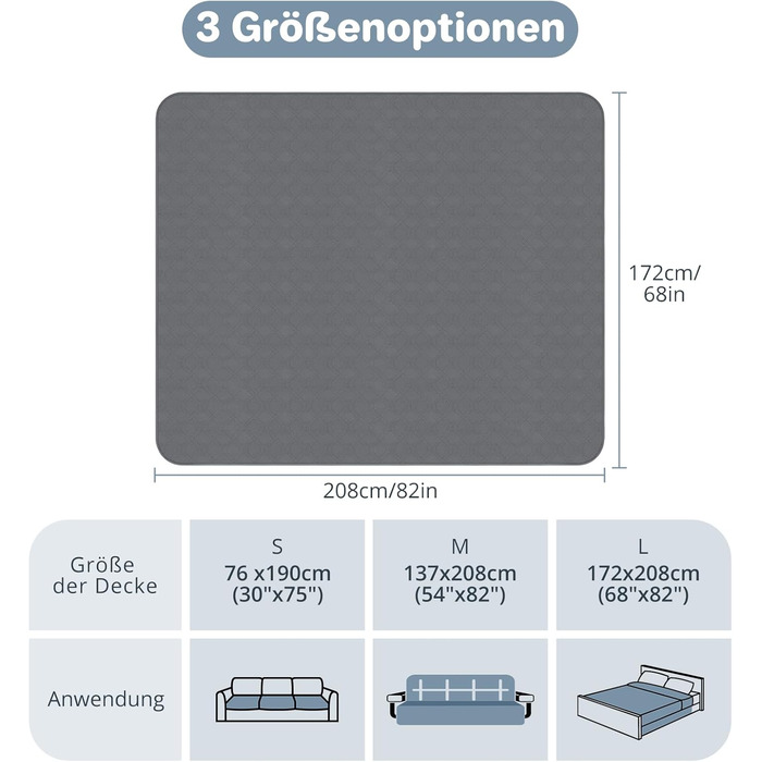 Водонепроникний килимок для собак Luvore, захист дивана та ліжка, 137x208 см
