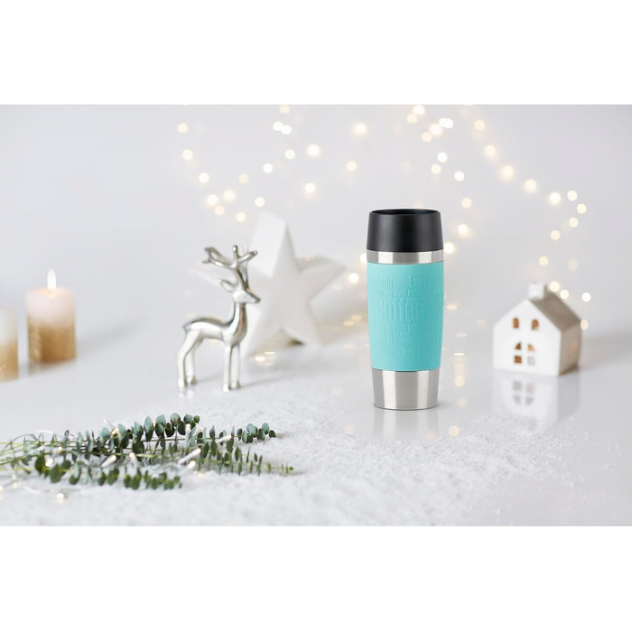 Термокружка Emsa Travel Mug Classic, 360 мл, Mintgrün, з рукавом, 4 год гаряче, 8 год холодне, 100% герметична