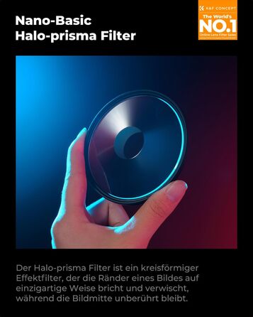 Фільтр світловий K&F Concept Nano B-Serie Halo 82mm для створення ефектів завихрення та тунельного зору
