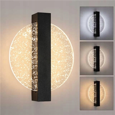 Стіна LED-бра AjieQaQ чорне, сучасне, внутрішнє, 12Вт, 1500Лм