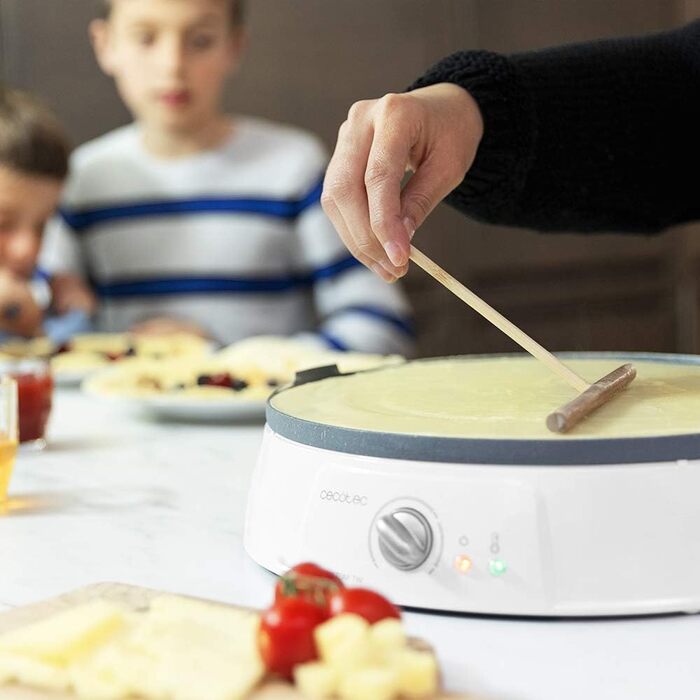 Електрична млинниця Cecotec Crepe Fun CrepeStone Twin 1200 Вт, антипригарна екоплита, реверсивна поверхня для млинців та оладок