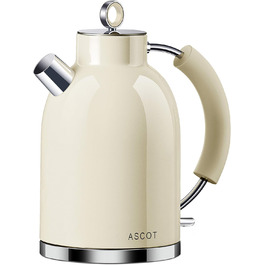 ASCOT Stainless Steel Electric Kettle - 1.5L Cordless Kettle with Auto Shutoff & Dry Boil Protection - Perfect Gift for Men, Women, & Family