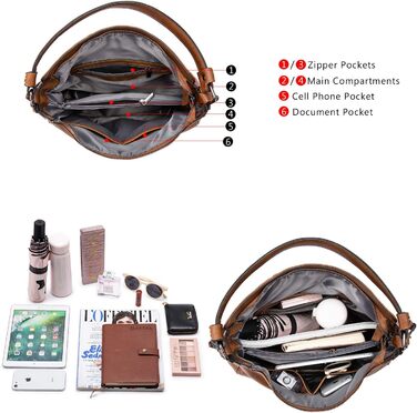 Жіноча сумка-шопер Reaer середнього розміру, чорно-пісочного кольору, зі шкіри PU, на плече та через плече, вінтажна сумка-хобо для роботи, офісу та покупок