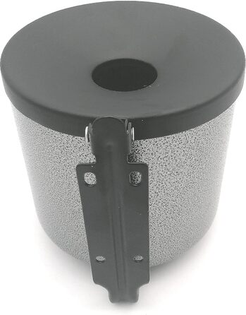 Outdoor ashtray, large, robust, made of hardened steel, wall-mounted, 2 l