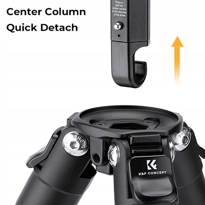 Штатив K&F Concept A234A1 з головкою BH-28L, 160 см, чорний