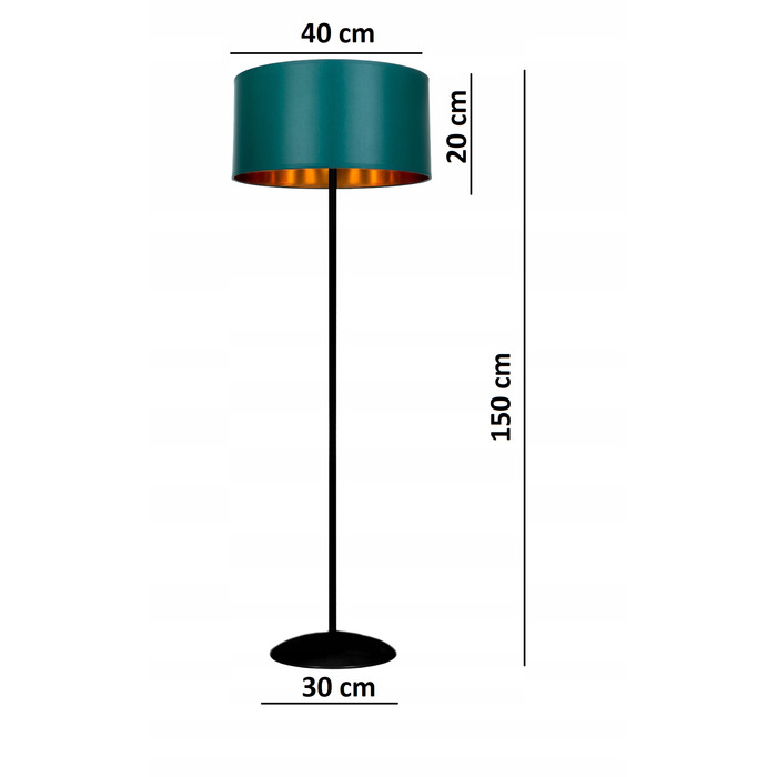 Підлогова лампа Light Prosta E27 60 Вт, чорний з жовтим