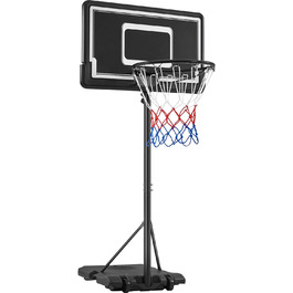 Yaheetech Adjustable Height Mobile Basketball Hoop Stand with Wheels - Indoor/Outdoor Basketball System