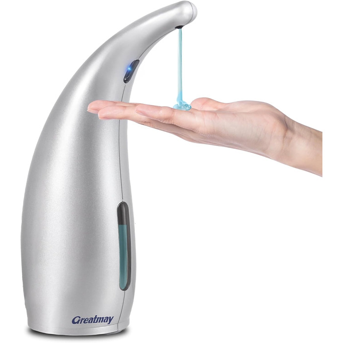 Greatmay Automatic Soap Dispenser - Touchless Electric 300ml Soap Dispenser with Adjustable Settings, IPX6 Waterproof for Bathroom, Kitchen