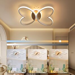 LED Ceiling Light for Kids' Room, Lamp Ceiling, Dimmable Ceiling Lamp for Kids' Room with Remote Control, 32W Kids' Room Ceiling Light Clouds for Living Room, Bedroom (38cm, Warm White Dimmable)