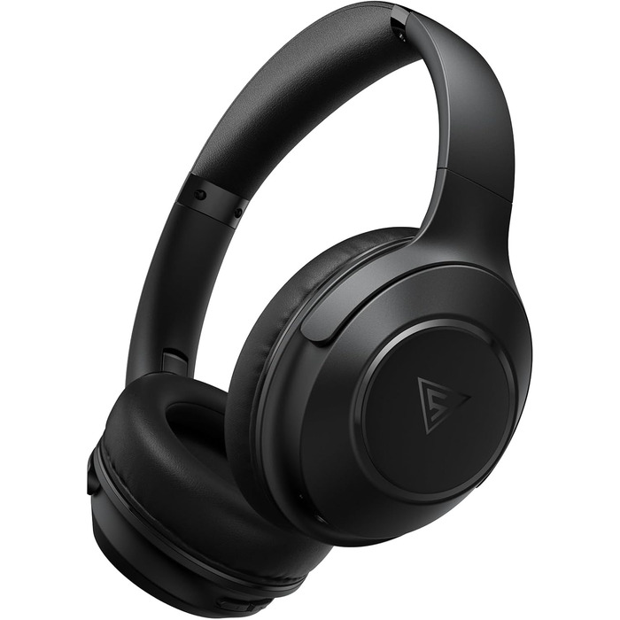DOQAUS Бездротові Bluetooth навушники з мікрофоном, 70 годин роботи, Bluetooth 5.3, Over-Ear, 3 режими EQ, HiFi, складна конструкція, для (Чорний)