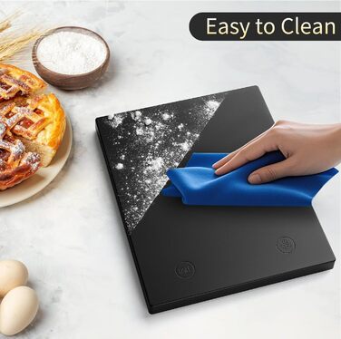 Кухонні ваги Homebuds 10 кг, цифрові, точність 1 г, LED, чорні. Для приготування та випічки.
