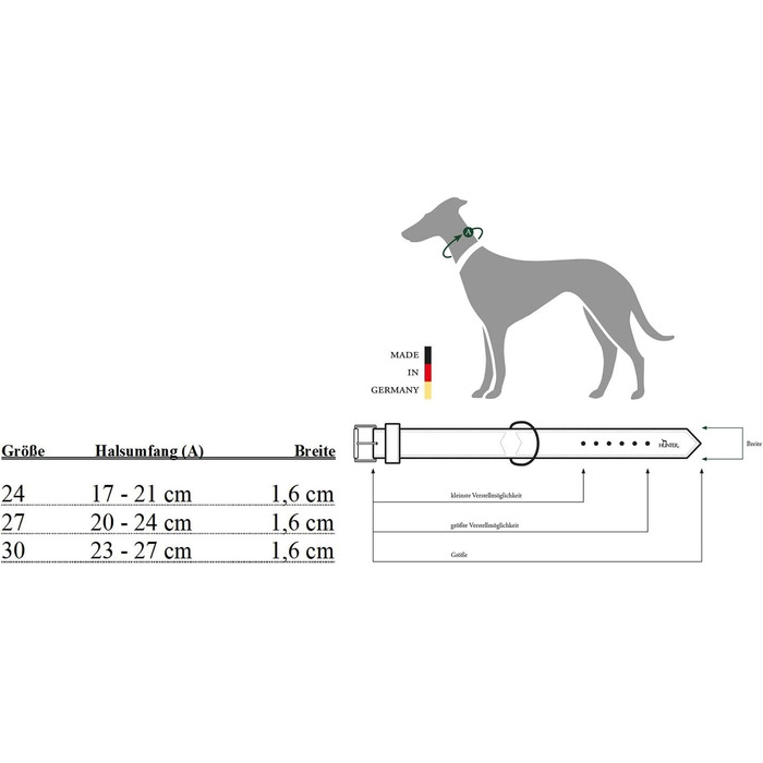 Лідяний нашийник для собак Hunter Rocky Petit, чорний, 30 см (XS)