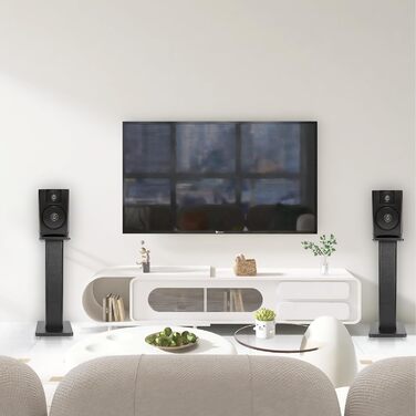 Підставка для акустики Suuiwau, 60 см, з дерева, для домашнього кінотеатру, з можливістю засипання піском, чорна