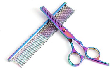 Набір для грумінгу домашніх тварин Oumefar: 5 штук, нержавіюча сталь, ножиці для собак та котів, інструменти для стрижки та вирівнювання шерсті