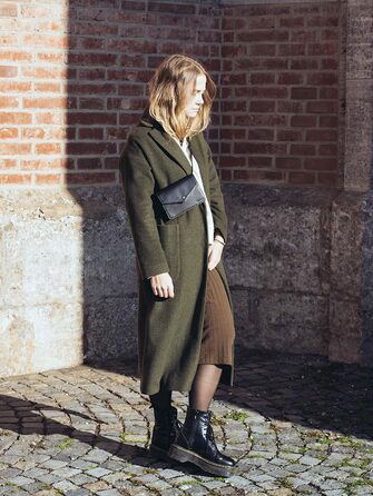 Сумка-бананка Skaard з екошкіри чорного кольору – 3-в-1 (crossbody, на пояс, унісекс) з регульованим ремінцем