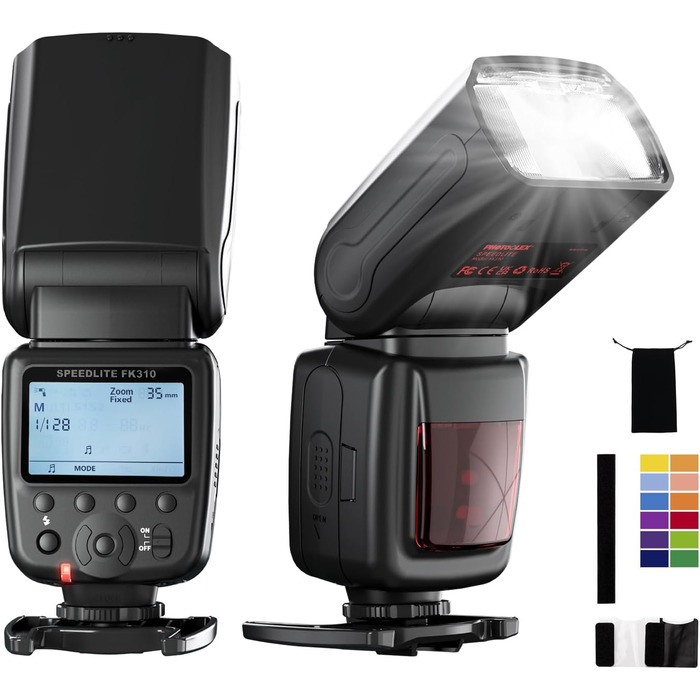 Фотоспалаху Blitz GN60 TTL для Canon DSLR, швидка синхронізація 1/20000s, бездротовий зв'язок 2.4G, швидке перезарядження 0.1-2.7s (FK310)