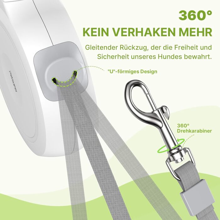 Рулетка для собак Active Brake - міцна повідка для середніх та великих собак до 60 кг (5 м)