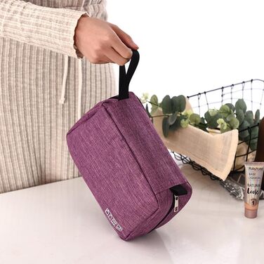 Чоловіча сумка-органайзер для туалетних аксесуарів з гачком, водонепроникна, для подорожей (фіолетовий)