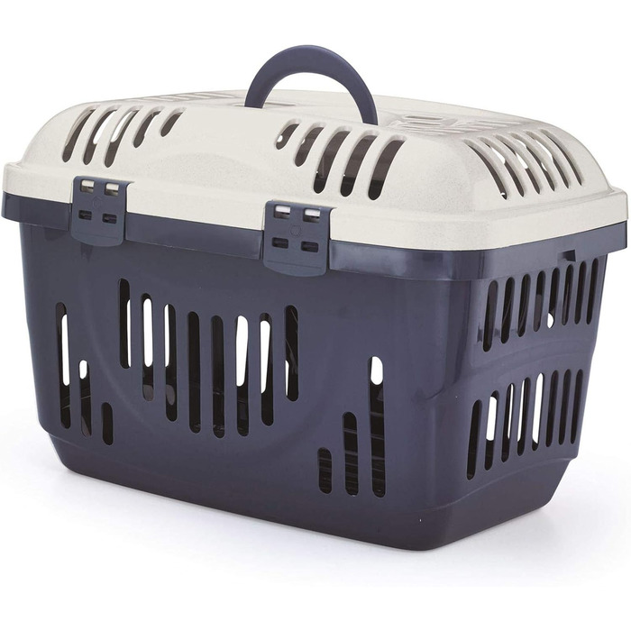 Транспортний бокс для котів Transportbox Katze Open Top - блакитний, 49 x 34 x 32 см