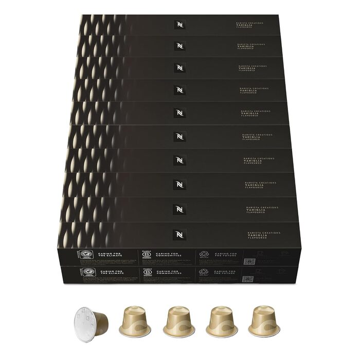 Кава Nespresso Original Ваніль | Арабіка з ароматом ванілі | 100 капсул | Сумісна з Nespresso Original