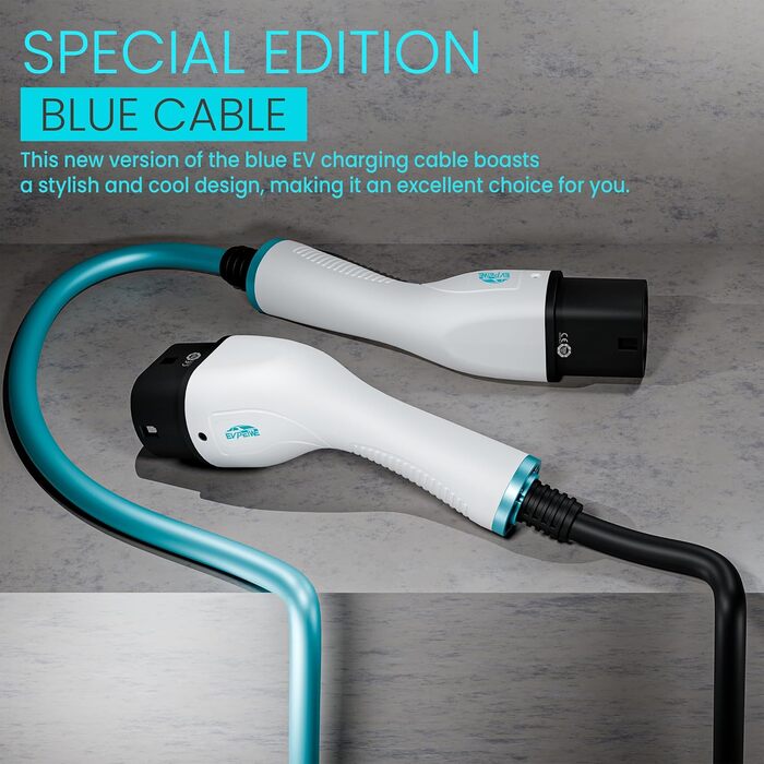 Кабель для зарядки електромобілів 22kW 32A Typ 2 (8м) | IP55 | для електромобілів та гібридів