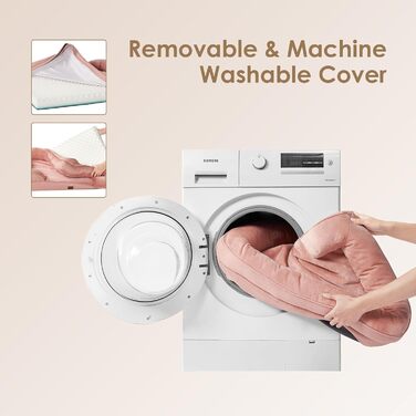 Ортопедичне ліжко для собак EHEYCIGA, великі та середні породи, 91x68 см, з Memory Foam, водонепроникне, з високим бортиком, рожеве (112x81x17.5 см)